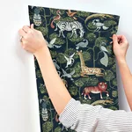 A-Street Prints Rigby wallpaper, color Navy, SKU 4135-27285