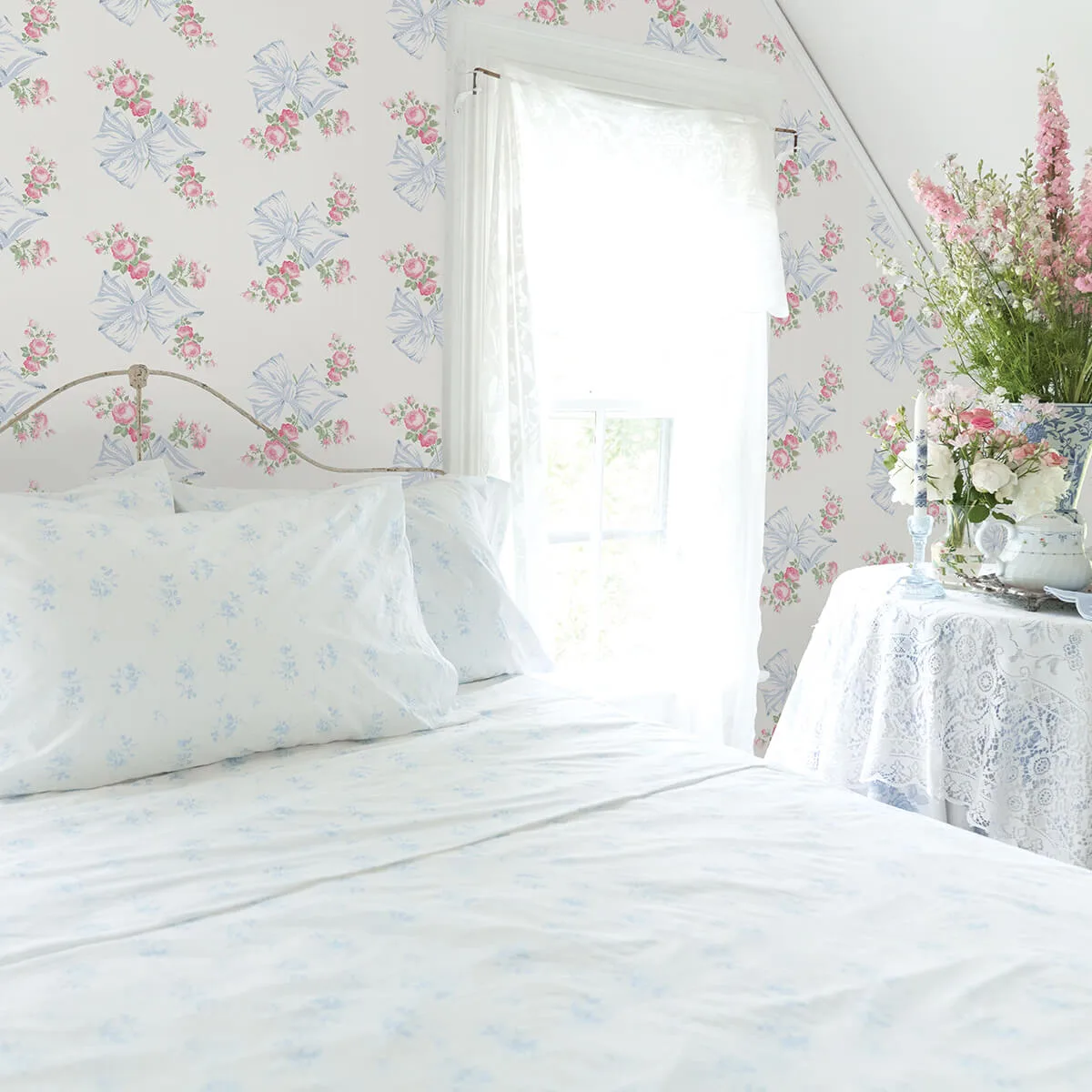 A-Street Prints Rosa Beaux - Pastel Blue Wallpaper | Buy Online A-Street Prints Rosa Beaux wallpaper, color Pastel Blue, SKU AST4113