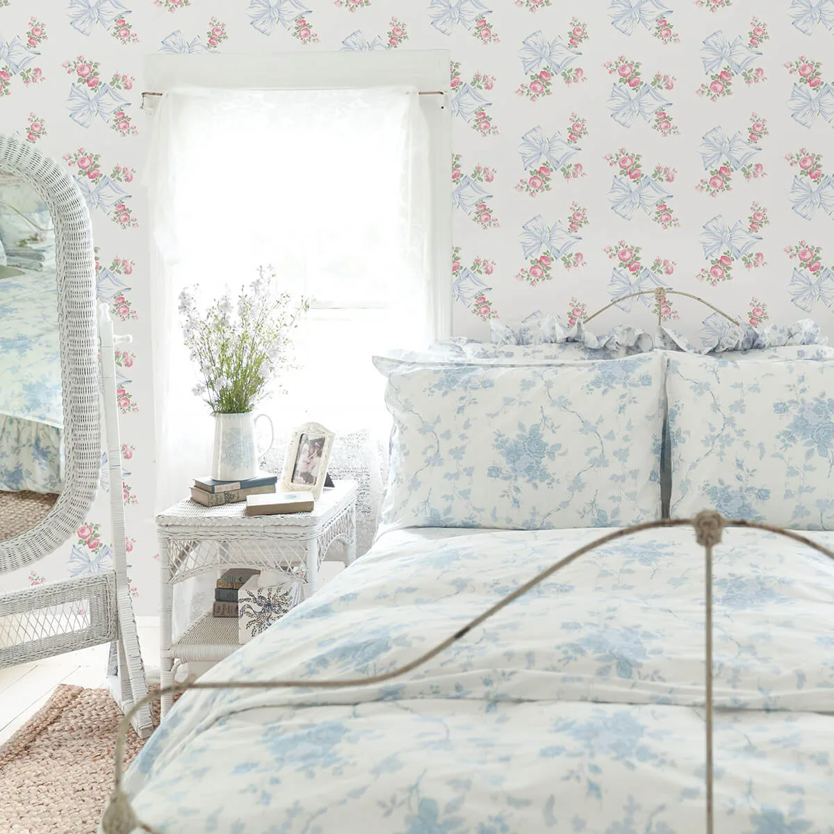A-Street Prints Rosa Beaux - Pastel Blue Wallpaper | Buy Online A-Street Prints Rosa Beaux wallpaper, color Pastel Blue, SKU AST4113