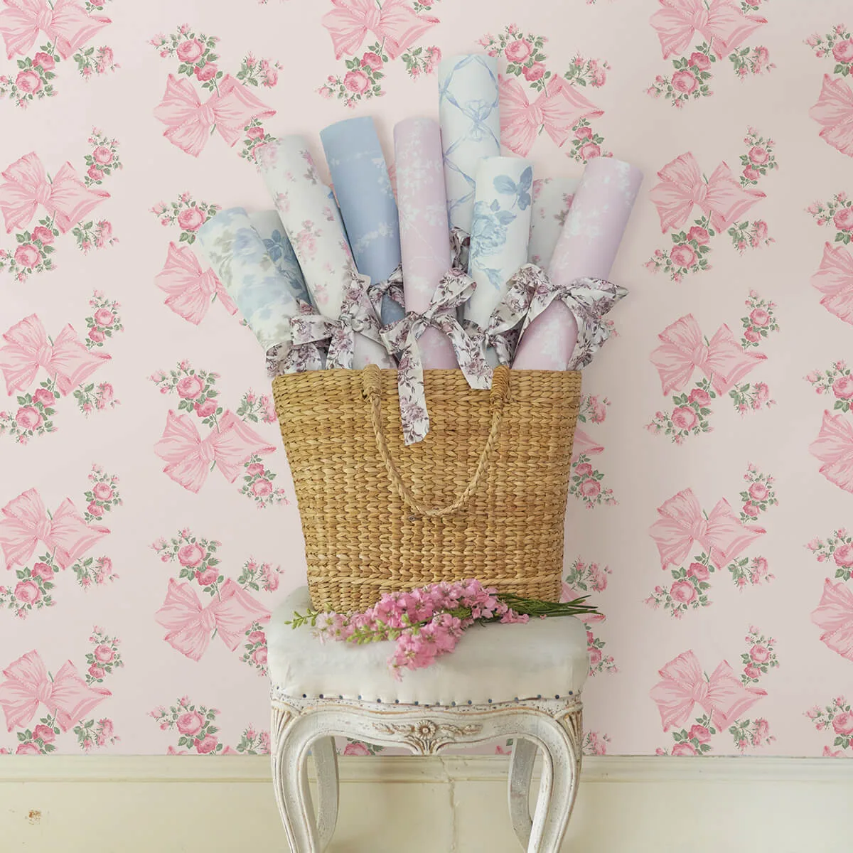 A-Street Prints Rosa Beaux - Pink Mint Wallpaper | Buy Online A-Street Prints Rosa Beaux wallpaper, color Pink Mint, SKU AST4169