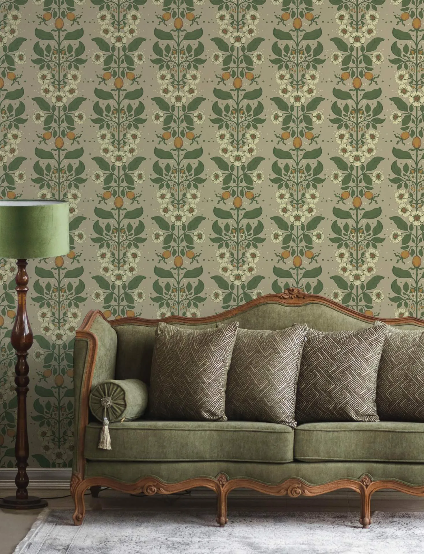 A-Street Prints Rosa wallpaper, color Light Brown, SKU 4201-48012
