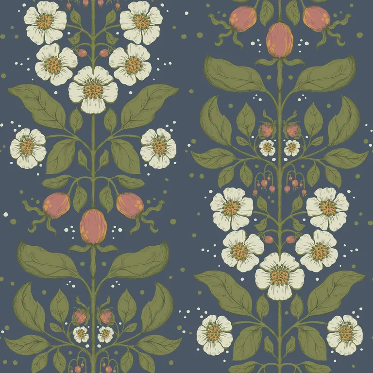 A-Street Prints Rosa wallpaper, color Navy, SKU 4201-48013