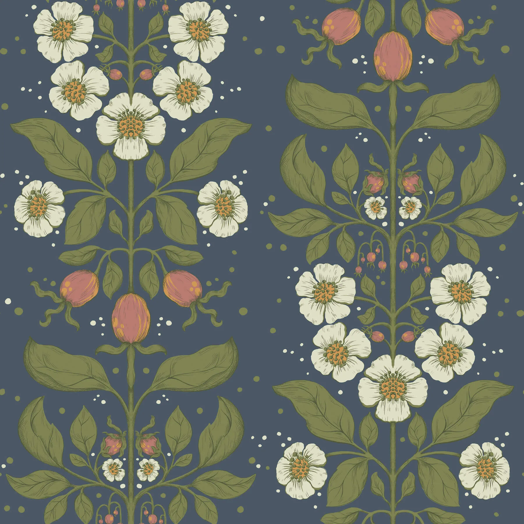 A-Street Prints Rosa wallpaper, color Navy, SKU 4201-48013