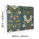 A-Street Prints Rosa wallpaper, color Navy, SKU 4201-48013