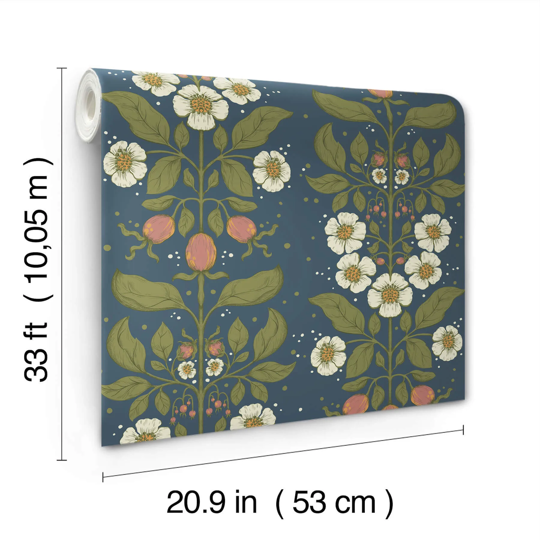 A-Street Prints Rosa wallpaper, color Navy, SKU 4201-48013