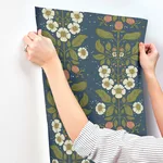 A-Street Prints Rosa wallpaper, color Navy, SKU 4201-48013