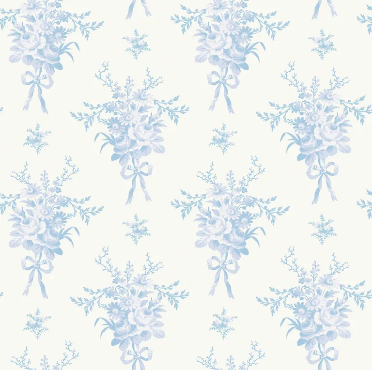 A-Street Prints Rosie Arrangements wallpaper, color Icey Winters, SKU AST4651