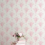 A-Street Prints Rosie Arrangements wallpaper, color Kiss Pink, SKU AST4652