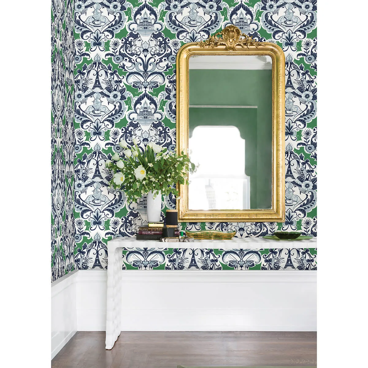 A-Street Prints Sadie wallpaper, color Green, SKU 2973-90887