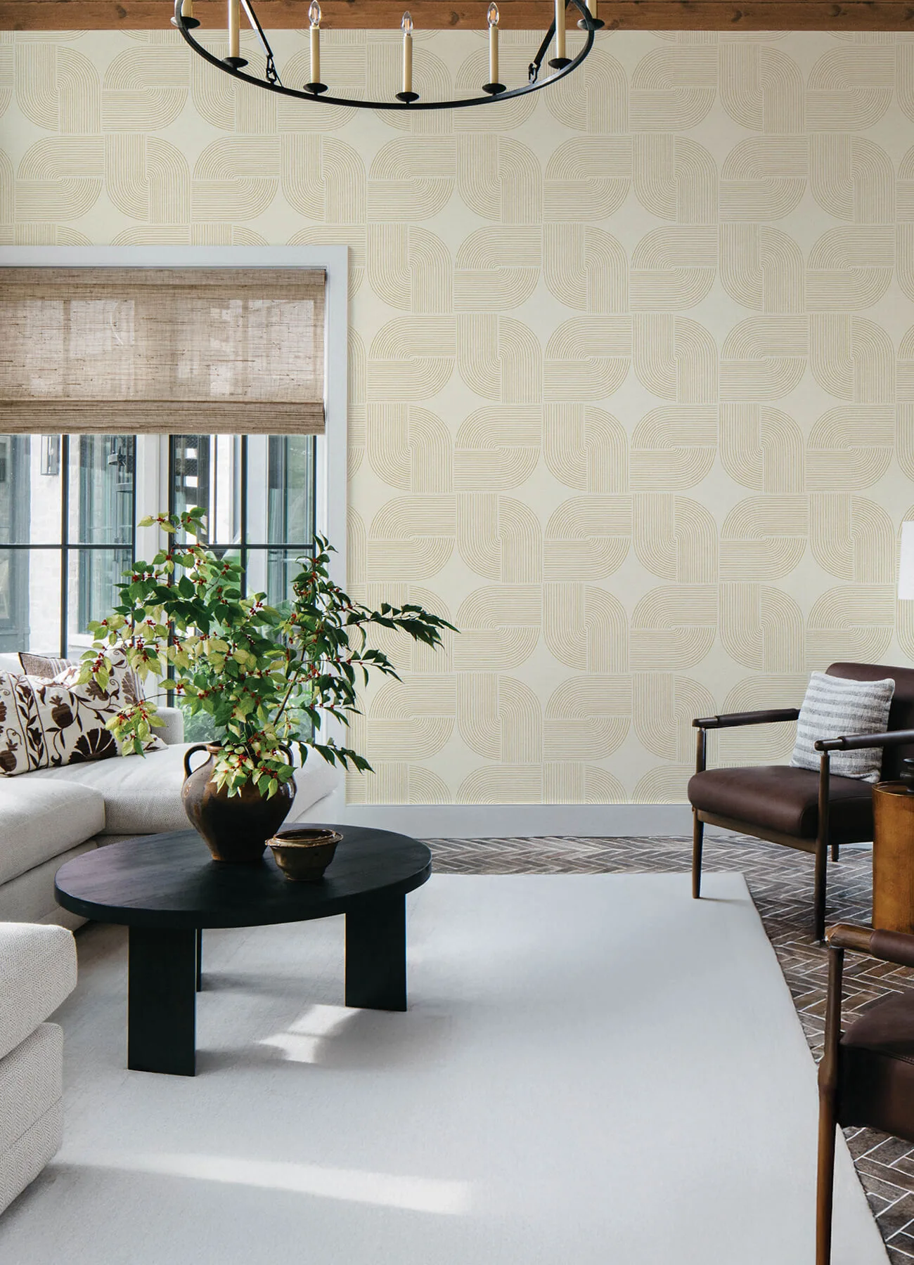 A-Street Prints Savoye wallpaper, color Wheat, SKU 4177-27726