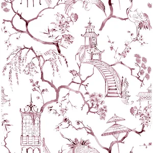 A-Street Prints Serena wallpaper, color Plum, SKU 4120-26806