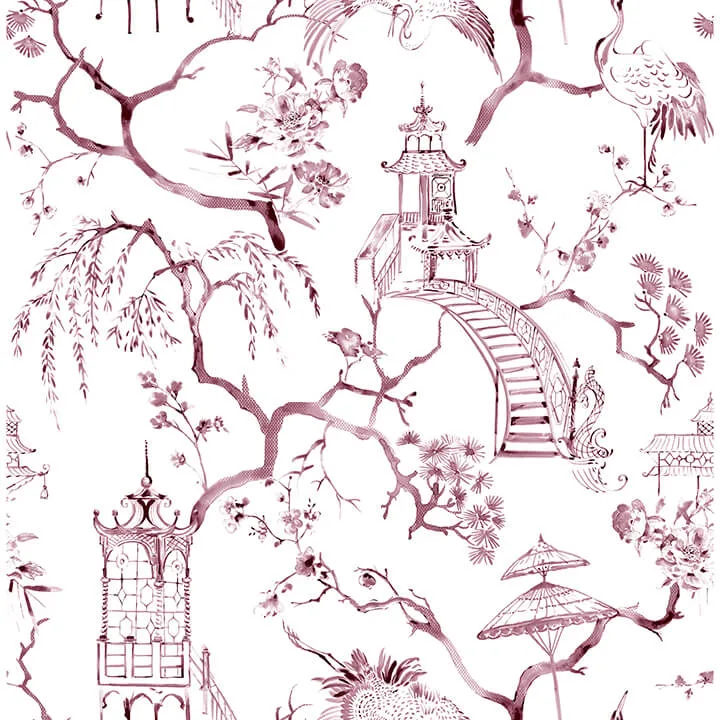 A-Street Prints Serena wallpaper, color Plum, SKU 4120-26806