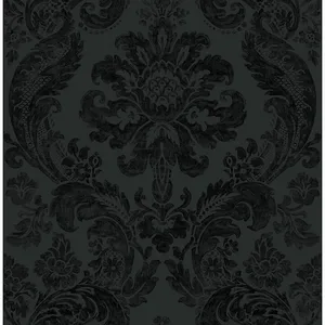 A-Street Prints Shadow wallpaper, color Black, SKU 4147-87391