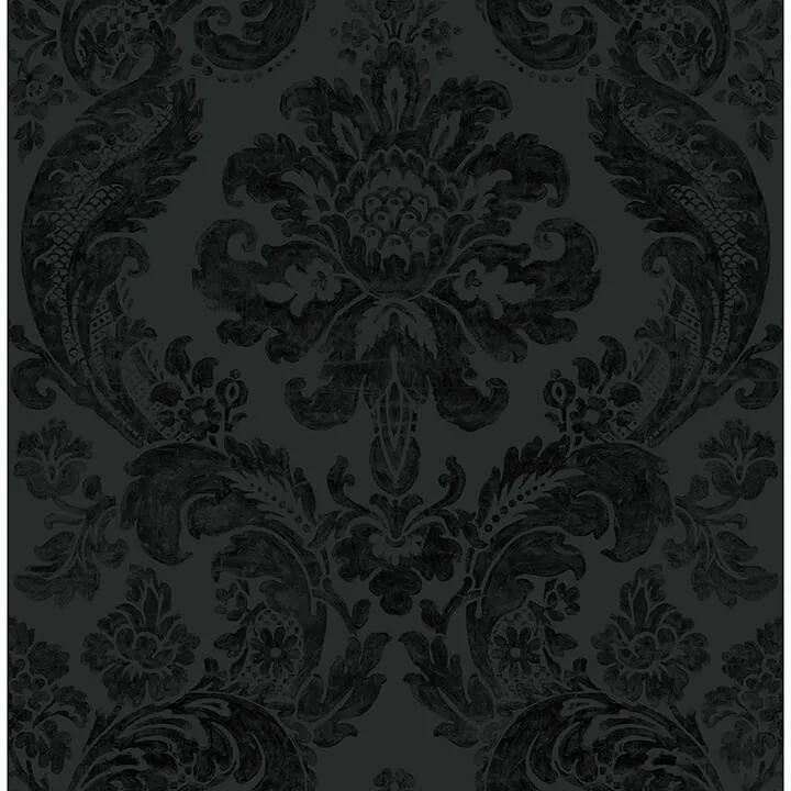 A-Street Prints Shadow wallpaper, color Black, SKU 4147-87391