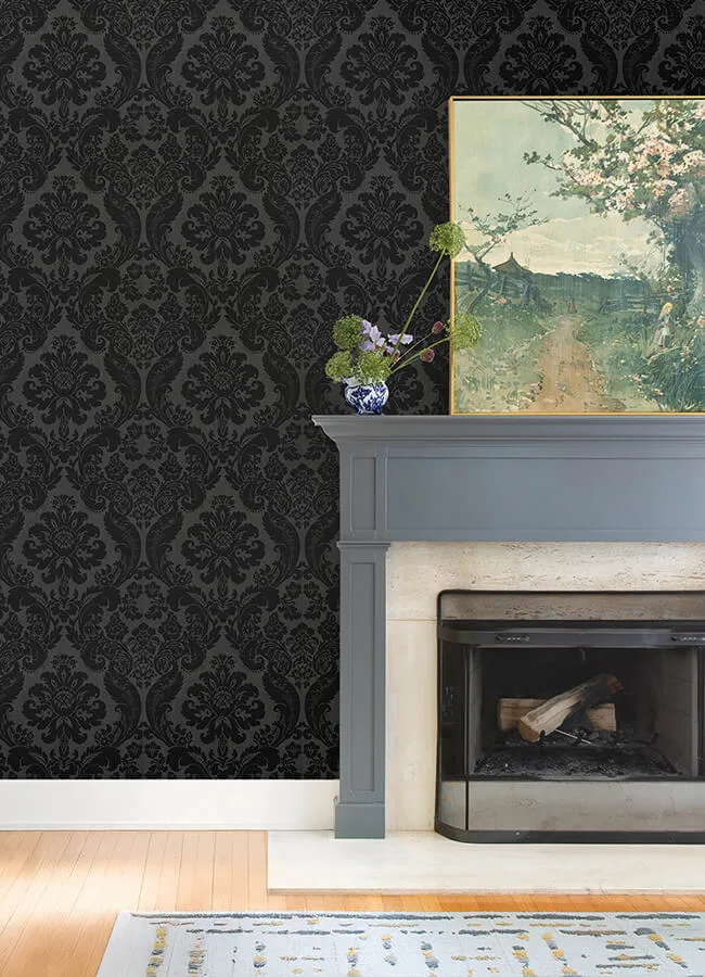 A-Street Prints Shadow - Black Wallpaper | Buy Online A-Street Prints Shadow wallpaper, color Black, SKU 4147-87391