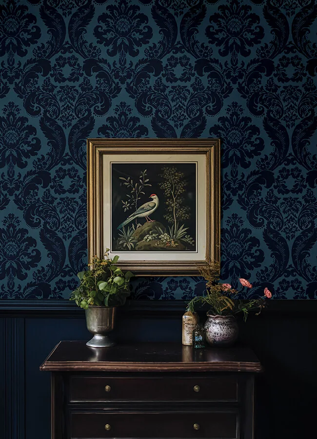 A-Street Prints Shadow wallpaper, color Blue, SKU 4147-87310