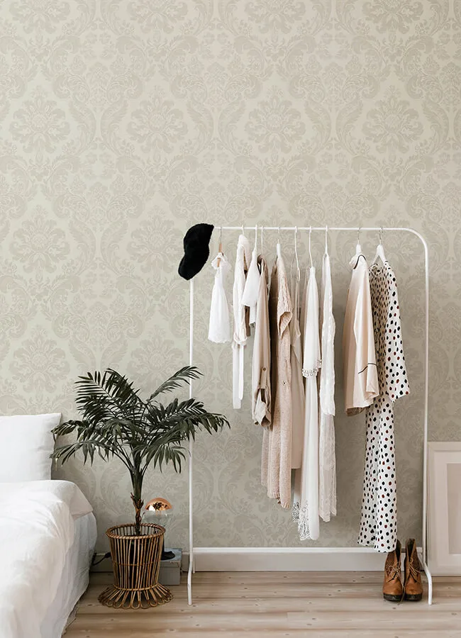 A-Street Prints Shadow wallpaper, color Cream, SKU 4147-87390