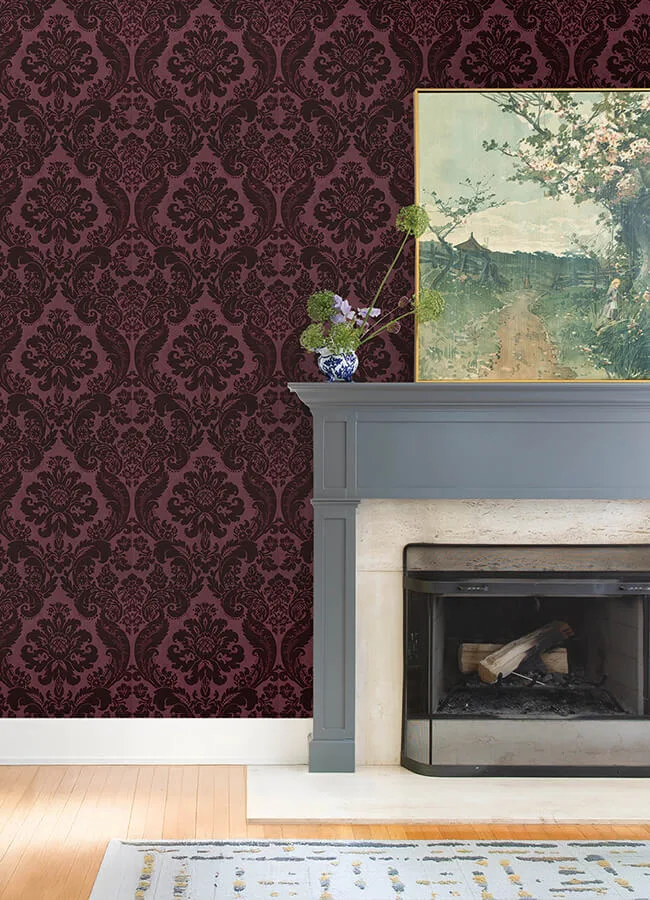 A-Street Prints Shadow - Merlot Wallpaper | Buy Online A-Street Prints Shadow wallpaper, color Merlot, SKU 4147-87315