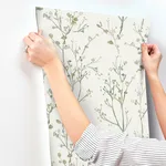 A-Street Prints Silverling wallpaper, color Moss, SKU 4177-27719