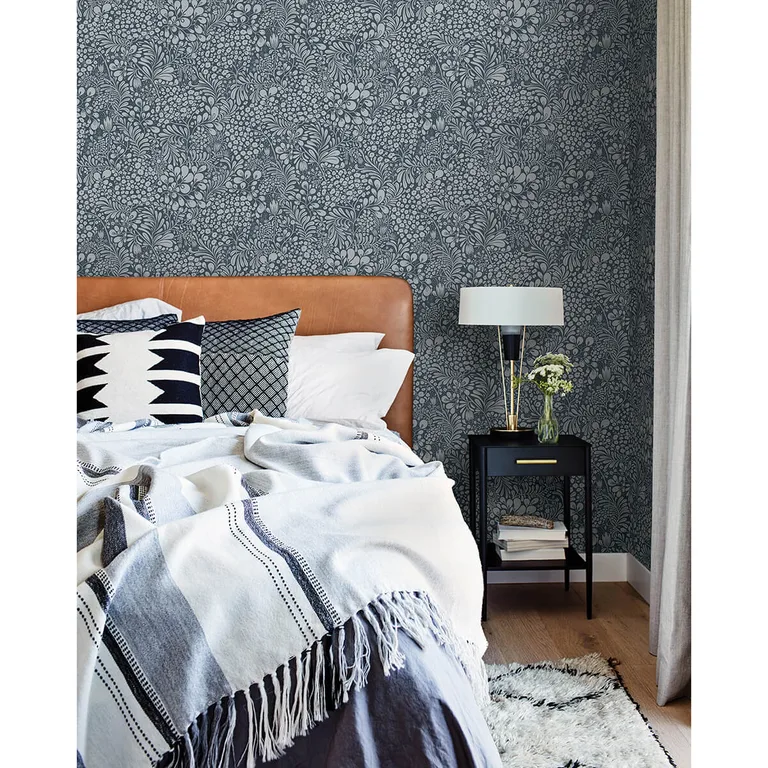 A-Street Prints Siv wallpaper, color Dark Blue, SKU 2932-65129