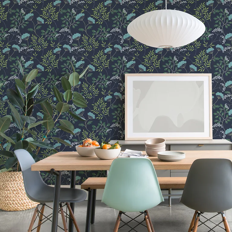 A-Street Prints Sorrel wallpaper, color Navy, SKU 2975-87541
