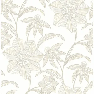 A-Street Prints Star Flower wallpaper, color Beige, SKU 4172-27515