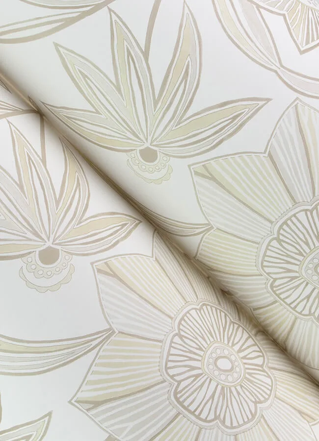 A-Street Prints Star Flower - Beige Wallpaper | Buy Online A-Street Prints Star Flower wallpaper, color Beige, SKU 4172-27515
