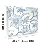 A-Street Prints Star Flower - Blue Wallpaper | Buy Online A-Street Prints Star Flower wallpaper, color Blue, SKU 4172-27512