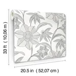 A-Street Prints Star Flower wallpaper, color Charcoal, SKU 4172-27514