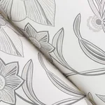 A-Street Prints Star Flower wallpaper, color Charcoal, SKU 4172-27514