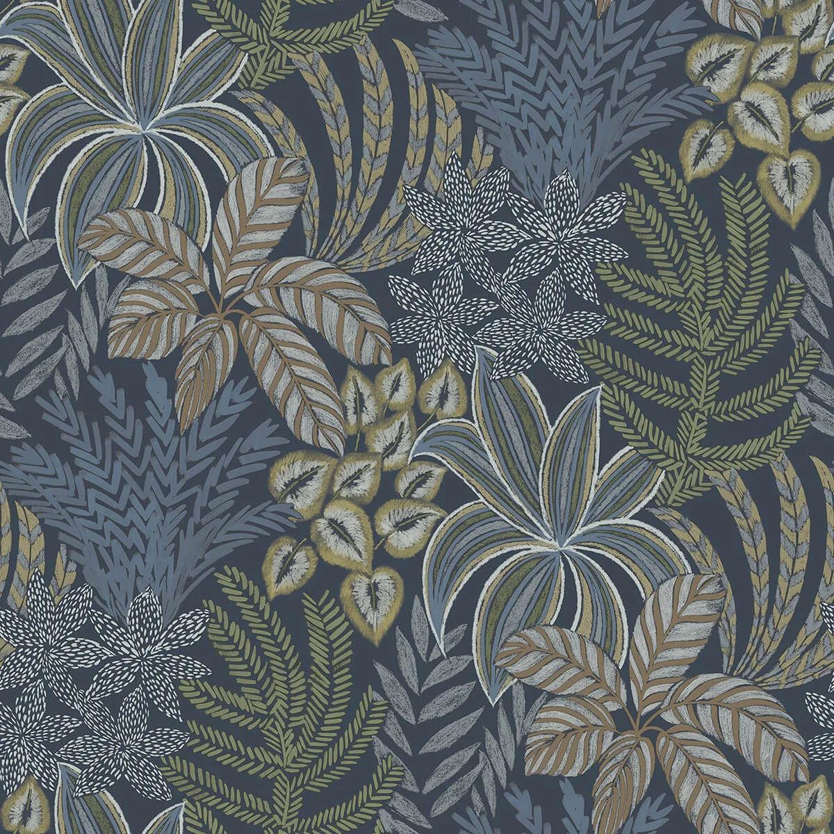 A-Street Prints Sumner wallpaper, color Navy, SKU 2970-13904