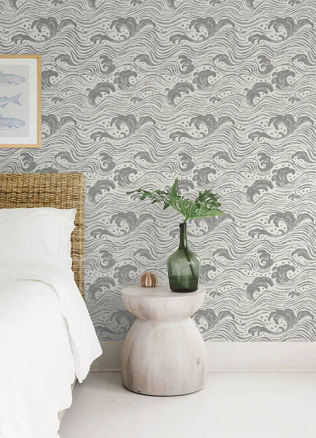 A-Street Prints Swell - Charcoal Wallpaper | Buy Online A-Street Prints Swell wallpaper, color Charcoal, SKU 4172-27510