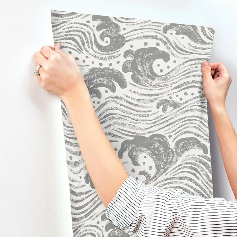 A-Street Prints Swell - Charcoal Wallpaper | Buy Online A-Street Prints Swell wallpaper, color Charcoal, SKU 4172-27510