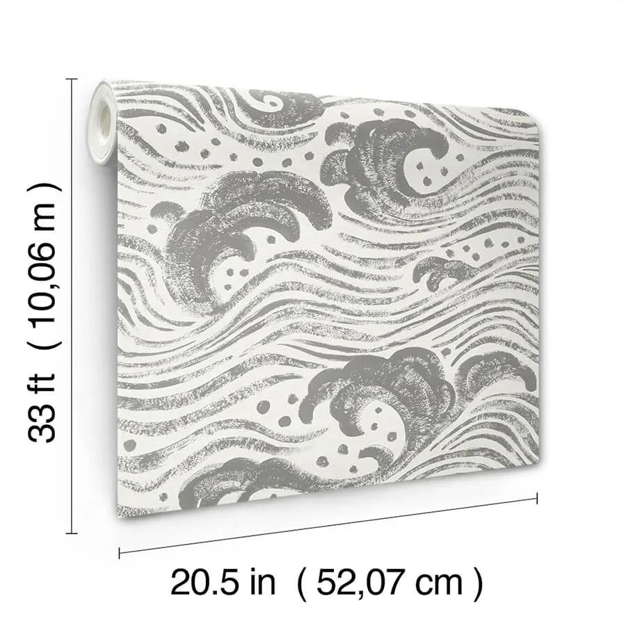 A-Street Prints Swell - Charcoal Wallpaper | Buy Online A-Street Prints Swell wallpaper, color Charcoal, SKU 4172-27510