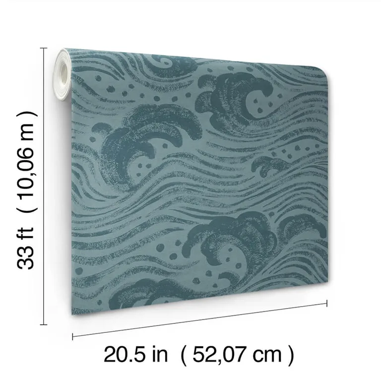 A-Street Prints Swell wallpaper, color Teal, SKU 4172-27511