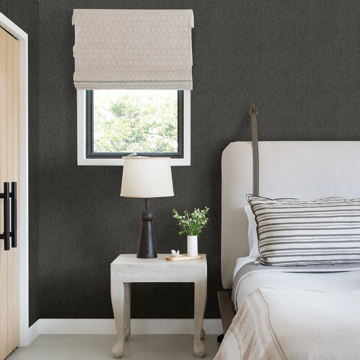 A-Street Prints Sydney wallpaper, color Charcoal, SKU 2971-86305