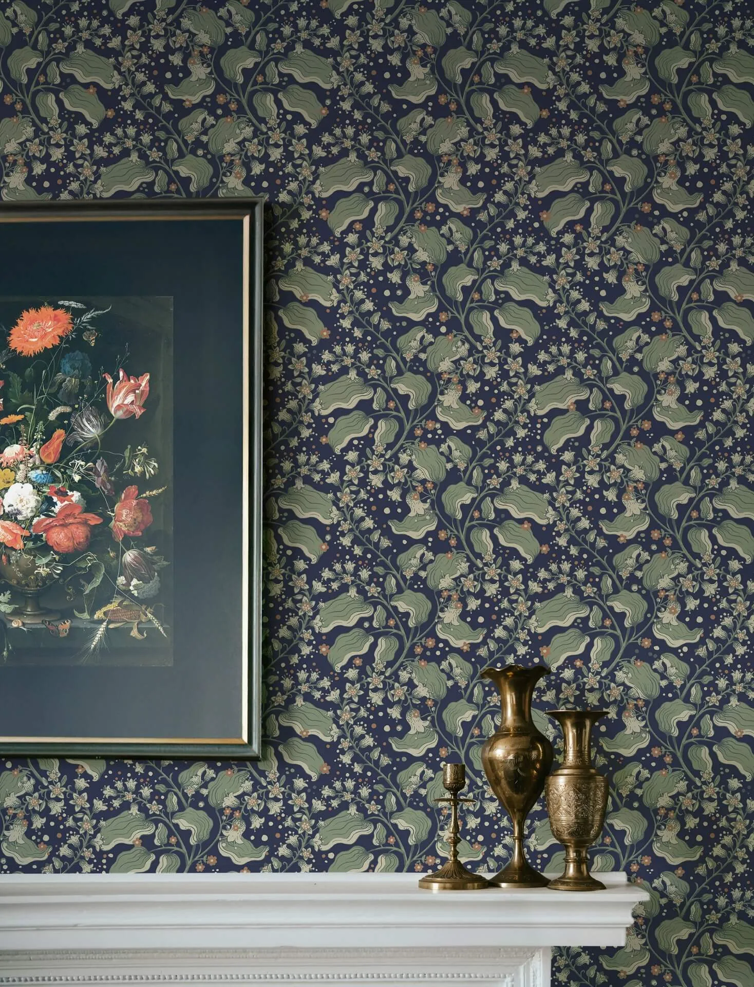 A-Street Prints Syren wallpaper, color Navy, SKU 4201-48027