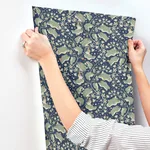 A-Street Prints Syren - Navy Wallpaper | Buy Online A-Street Prints Syren wallpaper, color Navy, SKU 4201-48027