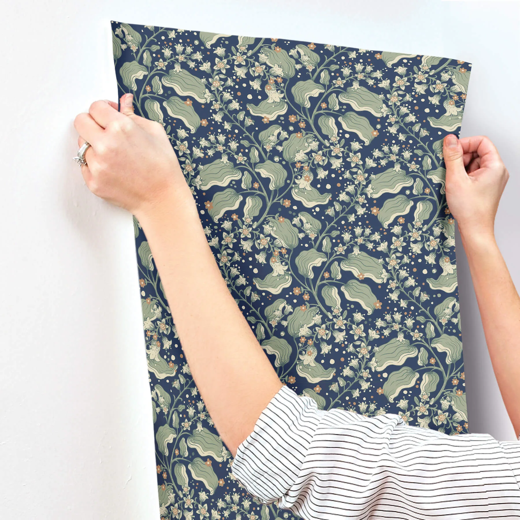 A-Street Prints Syren - Navy Wallpaper | Buy Online A-Street Prints Syren wallpaper, color Navy, SKU 4201-48027