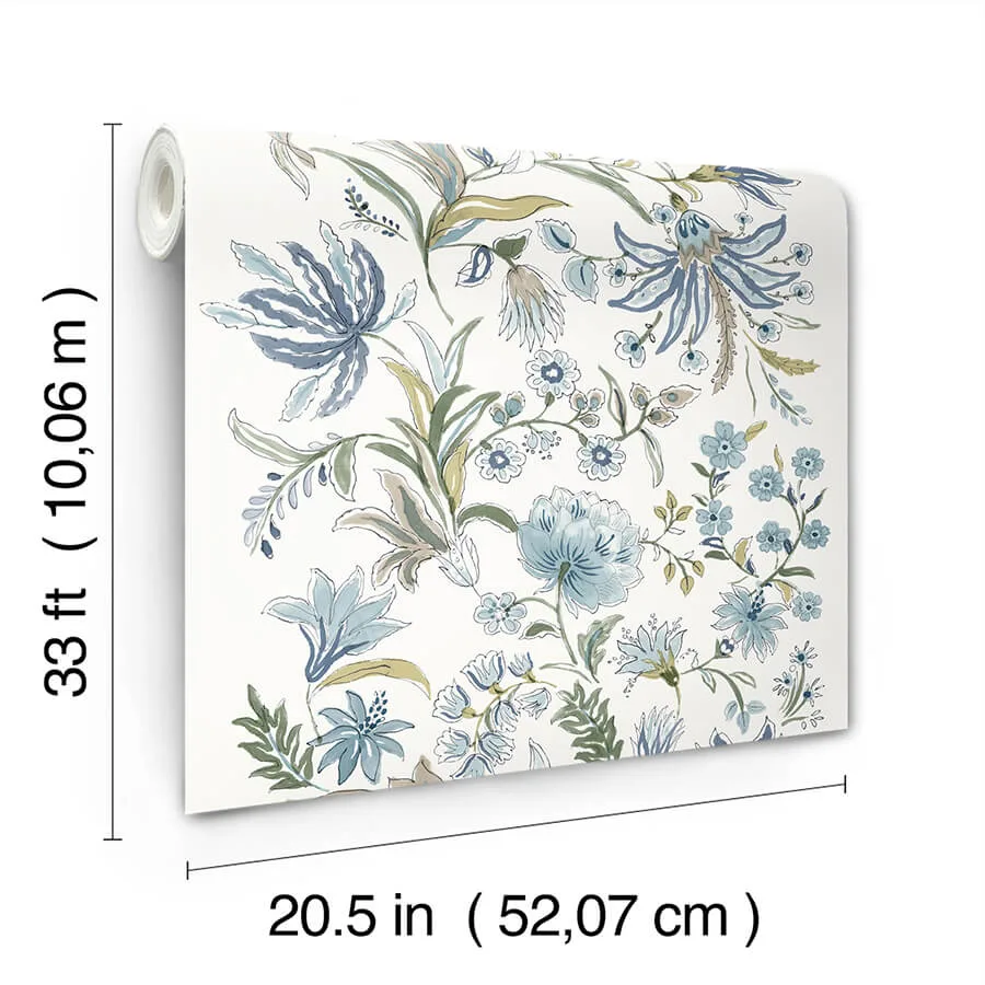 A-Street Prints Teonna - Blue Wallpaper | Buy Online A-Street Prints Teonna wallpaper, color Blue, SKU 4147-27398