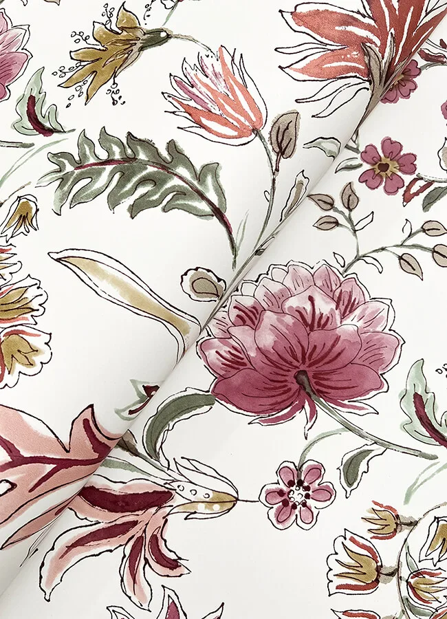 A-Street Prints Teonna - Raspberry Wallpaper | Buy Online A-Street Prints Teonna wallpaper, color Raspberry, SKU 4147-27397