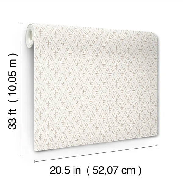 A-Street Prints Tillie wallpaper, color Taupe, SKU 4173-27673