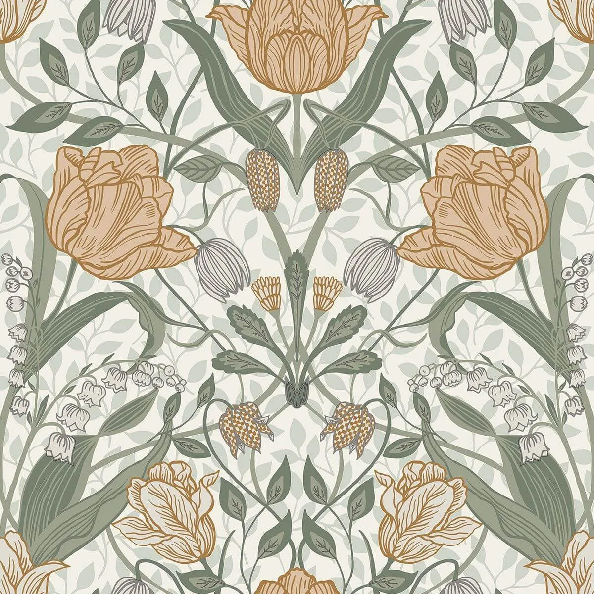 A-Street Prints Tulipa wallpaper, color Green, SKU 2948-33006