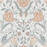 A-Street Prints Tulipa - Off White Wallpaper | Buy Online A-Street Prints Tulipa wallpaper, color Off White, SKU 2948-33005