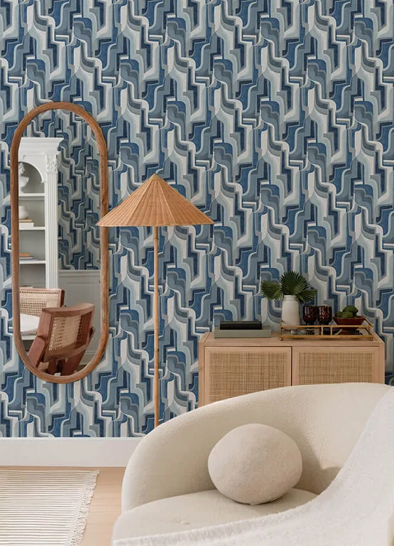A-Street Prints Tulum wallpaper, color Blue, SKU 4135-72700