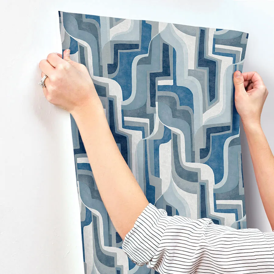 A-Street Prints Tulum wallpaper, color Blue, SKU 4135-72700