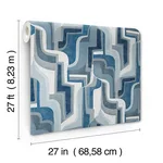 A-Street Prints Tulum wallpaper, color Blue, SKU 4135-72700