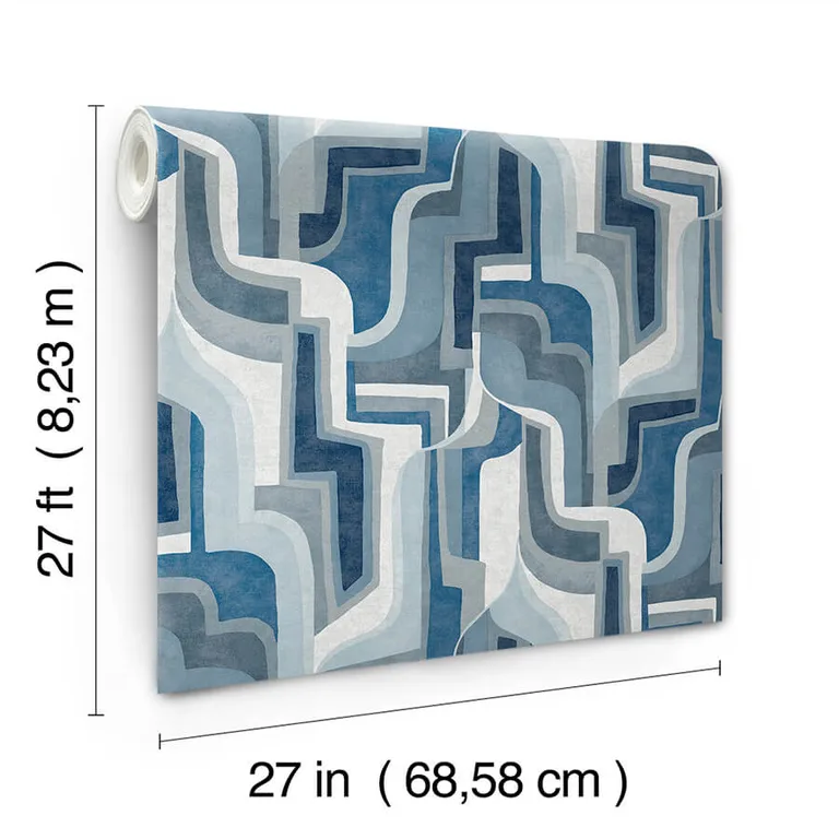 A-Street Prints Tulum wallpaper, color Blue, SKU 4135-72700