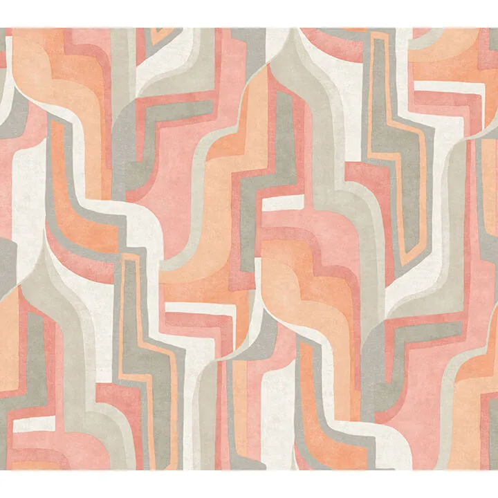 A-Street Prints Tulum wallpaper, color Coral, SKU 4135-72701