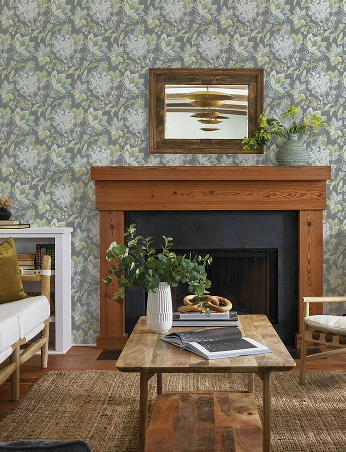 A-Street Prints Valdivian wallpaper, color Aqua, SKU 4146-27227